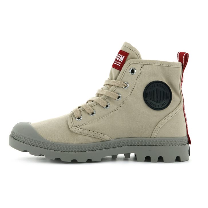 Palladium Pampa Hi Dare Women's Boots Khaki | UK P531-BVE